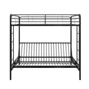 Lit double superposé et futon Sammie DHP en métal noir
