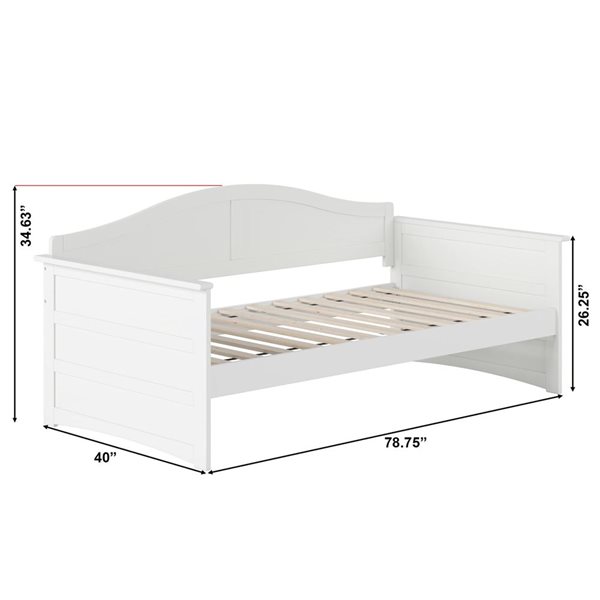 AFI Acadia White Twin-Sized Daybed