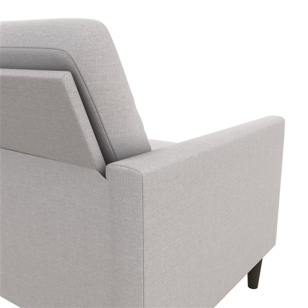 Mr. Kate Winston Modern Light Grey Linen Reversible Sofa Sectional