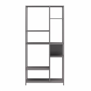 Mission District Metal 6-Shelf Room Divider Grey Bookcase