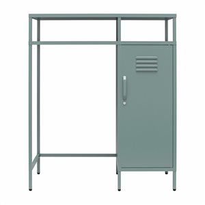 Novogratz Cache Metal Locker-Style Mini Refrigerator Organizer - Hunter Green