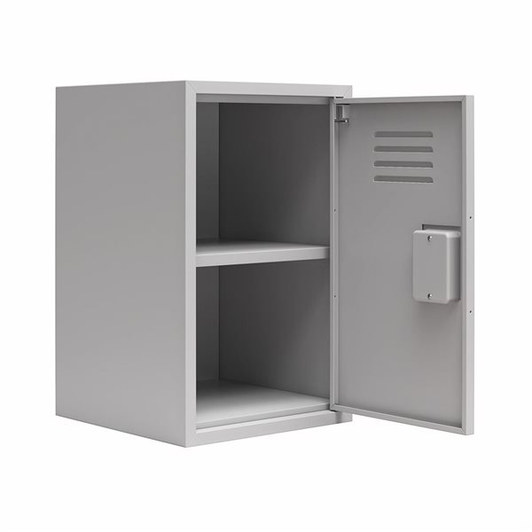 Little Seeds Casey Kids Stackable Mini Metal Storage Locker - Dove Grey