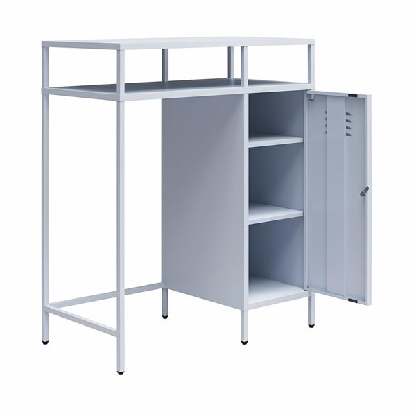 Novogratz Cache Metal Locker-Style Mini Refrigerator Organizer - Powder Blue