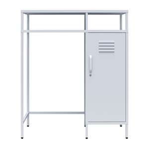 Novogratz Cache Metal Locker-Style Mini Refrigerator Organizer - Powder Blue