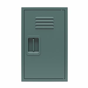 Little Seeds Casey Kids Stackable Mini Metal Storage Locker - Hunter Green