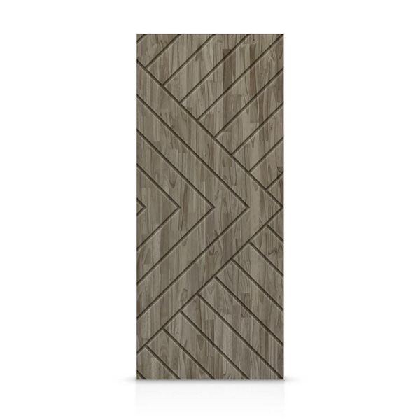 CALHOME 34 x 80-in Weather Grey Stained Pine Wood Interior Hollow Core Slab Door