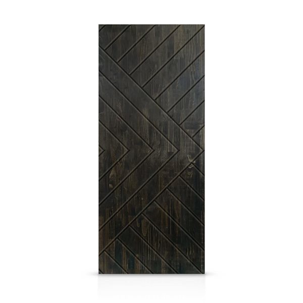 CALHOME 30 x 80-in Charcoal Black Stained Pine Wood Interior Hollow Core Slab Door