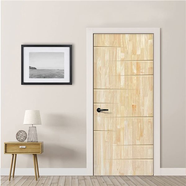 CALHOME 30 x 84-in Pine Wood Unfinished Interior Slab Door