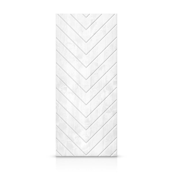 CALHOME 36 x 80-in White Stained Pine Wood Interior Hollow Core Slab Door