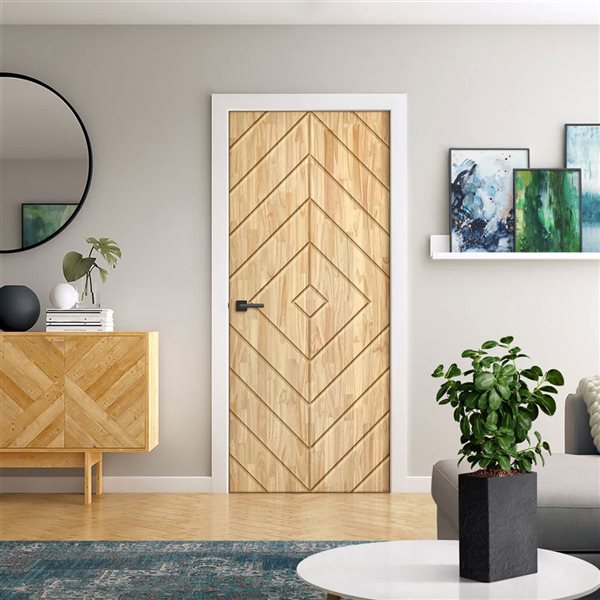 CALHOME 24 x 80-in Pine Wood Unfinished Interior Hollow Core Slab Door