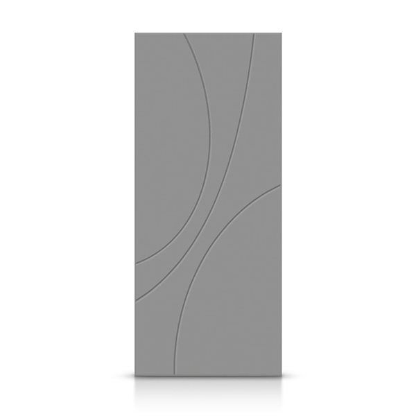 CALHOME 28 x 80-in Light Grey Painted Composite MDF Interior Hollow Core Slab Door