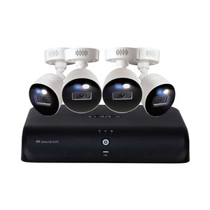 Système de sécurité câblé/Wi-Fi Lorex Fusion DVR 4K 12 canaux 2 To avec 4 caméras intelligentes