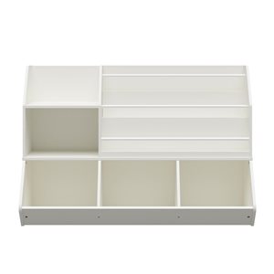 Très grande bibliothèque à rangement pour jouets Tyler d'Ameriwood, blanc