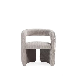 Manhattan Comfort Corvette Dove Velvet Upholstered Modern Accent Chair