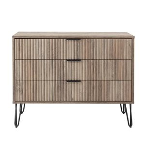 Commode moderne à 3 tiroirs DUMBO Manhattan Comfort en gris