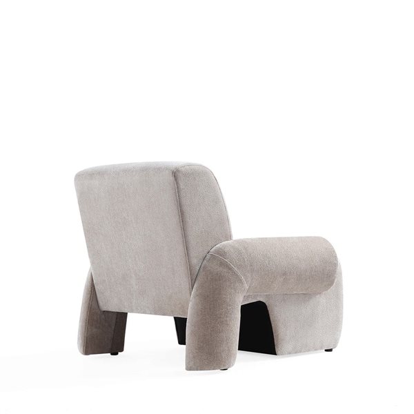Manhattan Comfort Verandah Beige Chenille Upholstered Modern Accent Chair