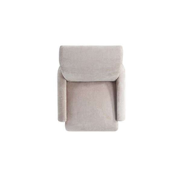 Manhattan Comfort Verandah Beige Chenille Upholstered Modern Accent Chair