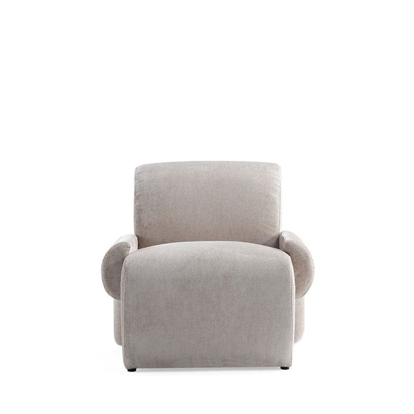 Manhattan Comfort Verandah Beige Chenille Upholstered Modern Accent Chair