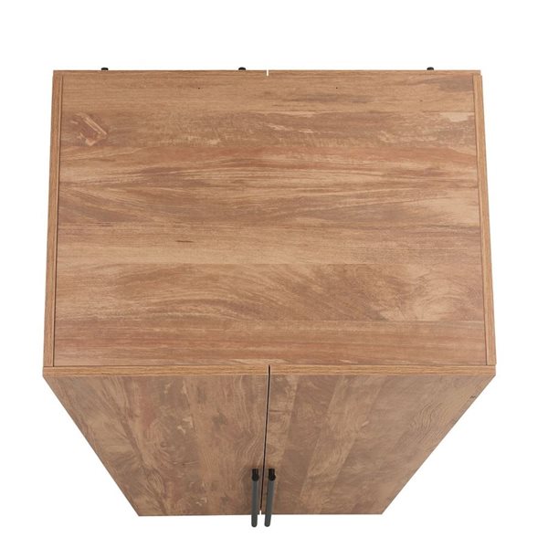 Manhattan Comfort Lee Golden Brown Modern Freestanding Sectional Wardrobes w/ Drawers and Shelves - Set of 2