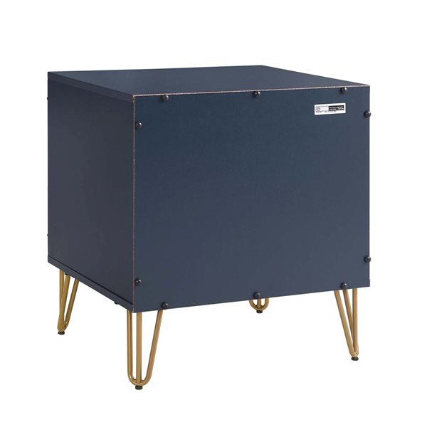 Manhattan Comfort DUMBO Blue Modern 2-Drawer Nightstand