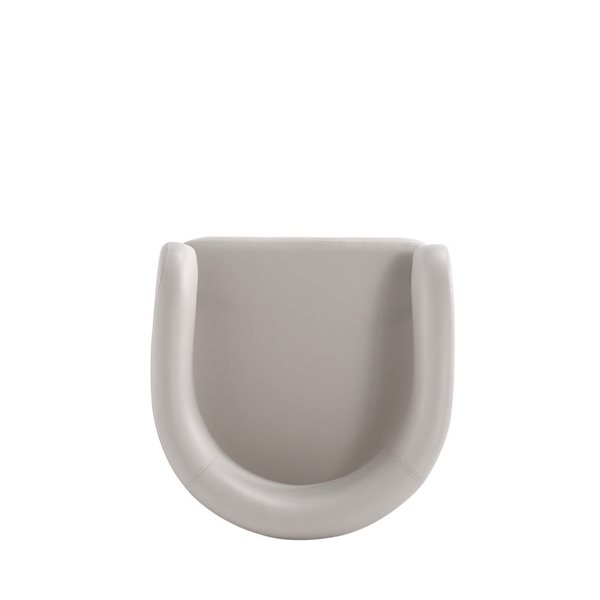 Manhattan Comfort Augusta Light Grey Leatherette Upholstered Modern Dining Chairs - Set of 6