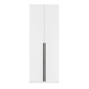 Manhattan Comfort Lee White Modern Freestanding Wardrobe w/ Hanging Rod, Drawers and Shoe Shelf