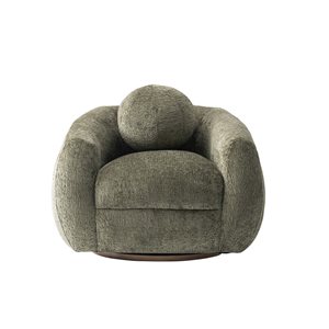 Manhattan Comfort Tribeca Olive Green Chenille Upholstered Modern Accent Chair