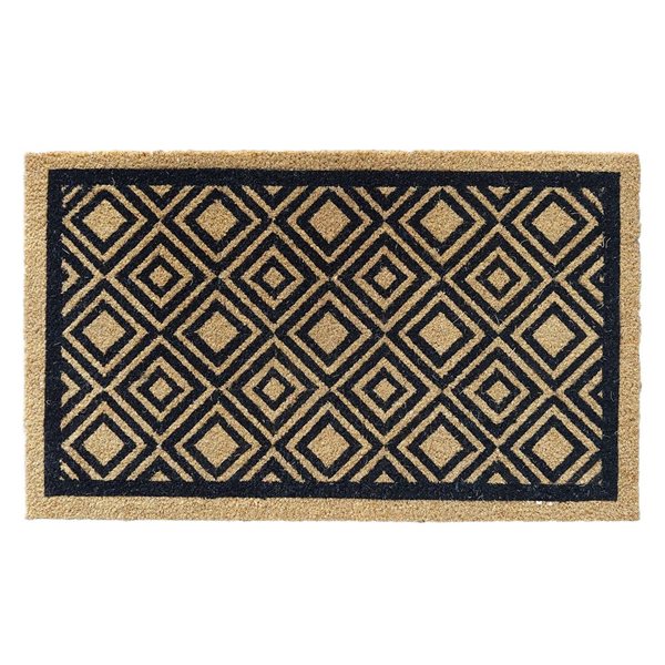 Floor Choice Diamonds 18 x 30-in Brown Doormat