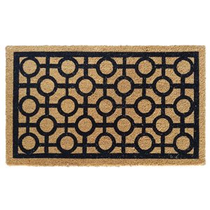 Tapis d'entrée Cosmos de Floor Choice 18 x 30 po brun/noir