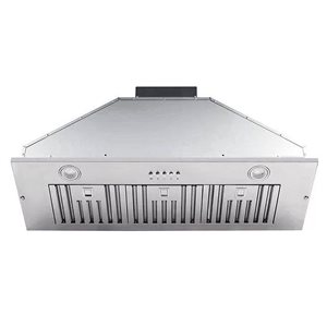 Hotte encastrée carrée VICTORY 36 po 600 pi³/min à commandes à bouton-poussoir et filtres à chicane, acier inoxydable