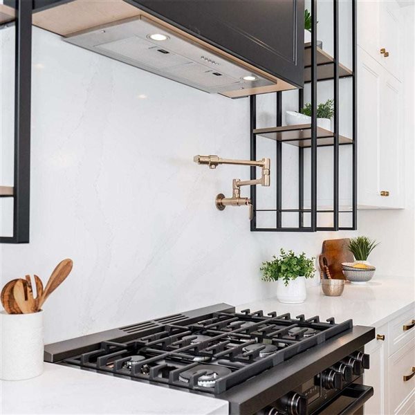 VICTORY 27-in 600 CFM Square Insert Range Hood with Push Button Controls - Stainless Steel