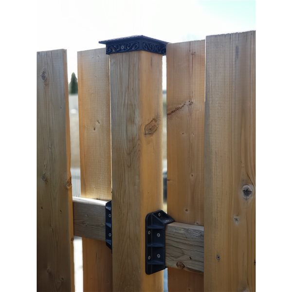 Unique Design Post Caps Fits True 4-in x 4-in Posts Reinforced Black Polypropylene (3-Pack)