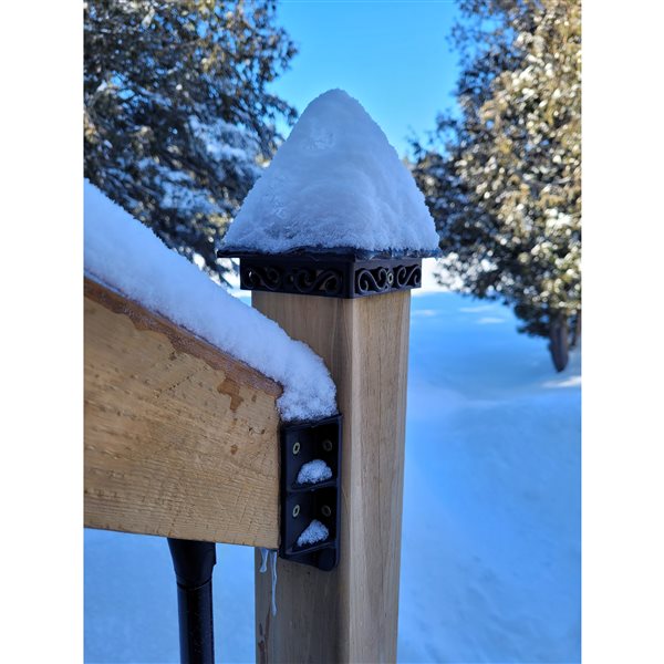 Unique Design Post Caps Fits True 4-in x 4-in Posts Reinforced Black Polypropylene (3-Pack)