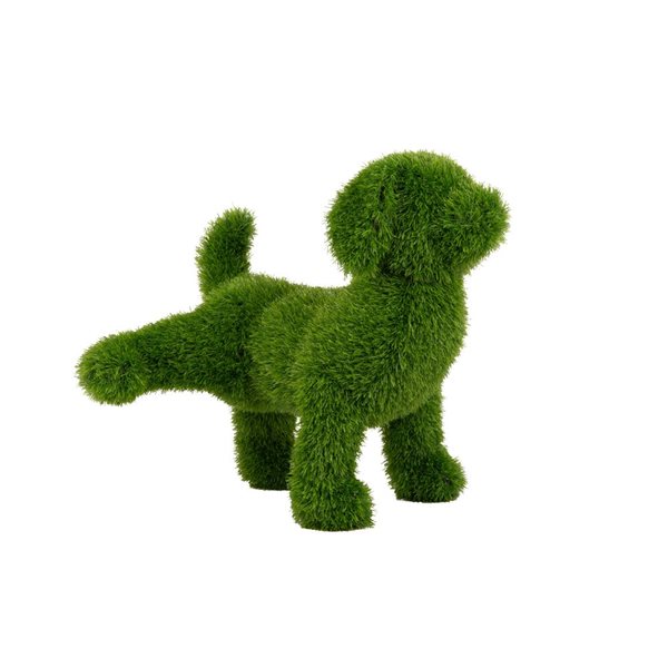 Topiaire de gazon synthétique de naturae decor 19 po vert en forme de chien