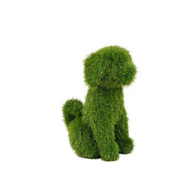Naturae Decor 13-in Green Artificial Turf Topiary Sitting Dog