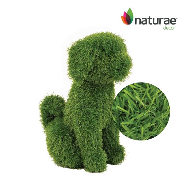 Naturae Decor 13-in Green Artificial Turf Topiary Sitting Dog