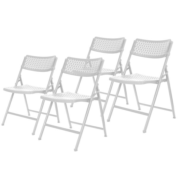 Hampden Furnishings Ava 4-Pack White Folding Chair