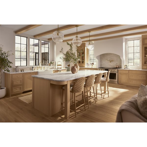 KOHLER Embra Studio McGee Matte Black Modern Clear Glass Globe 10-in W LED Pendant Light