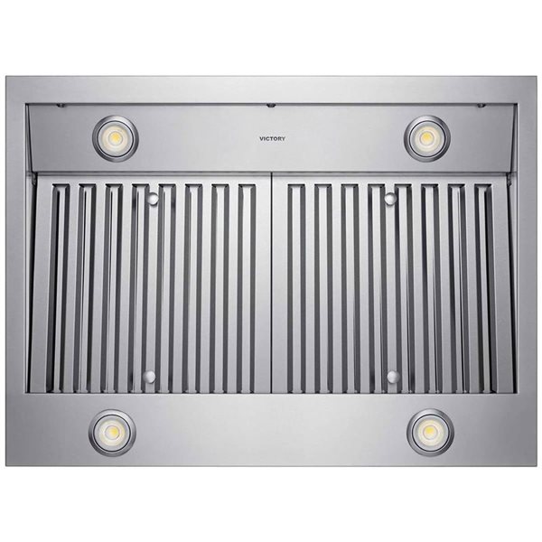 VICTORY 30-in 750 CFM 4-Speed Wall Mount Range Hood with Dimmable LEDS - Stainless Steel