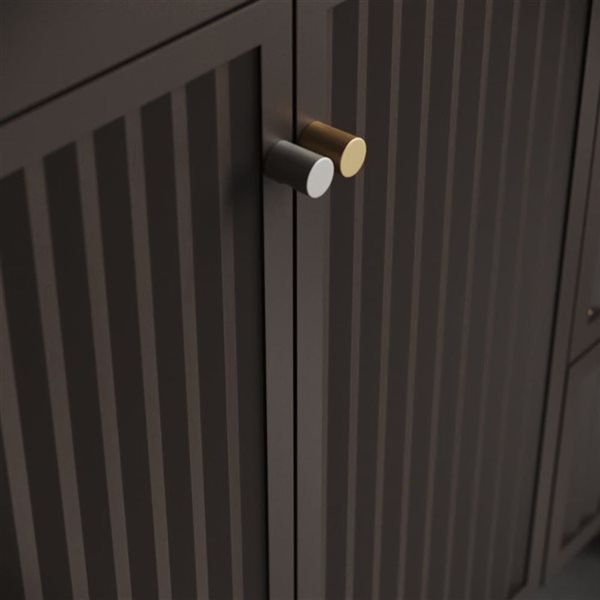 Urban Woodcraft Davos 72-in W Espresso Double Vanity w/ White Stone Countertop