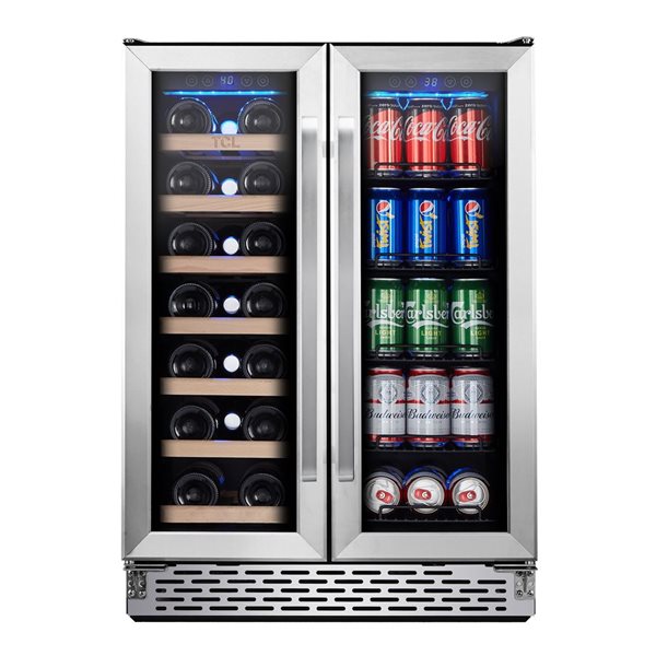 TCL 20 Bottles and 78 Cans Dual Zone Cooling Built-in/Freestanding
