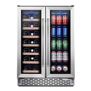 TCL 20 Bottles and 78 Cans Dual Zone Cooling Built-in/Freestanding Wine Cooler