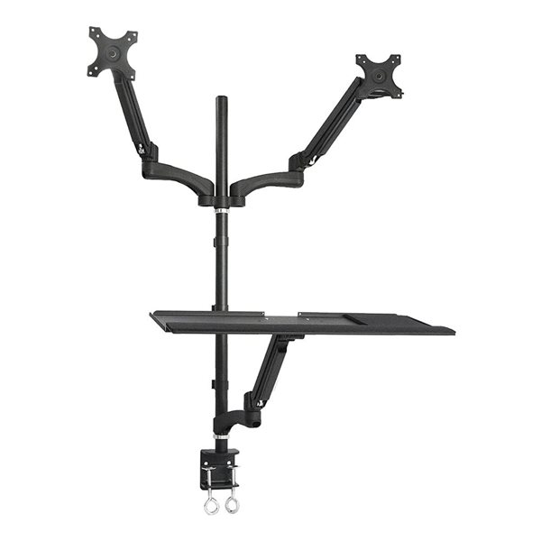TygerClaw Gas Spring Sit-Stand Workstation for Dual Monitors