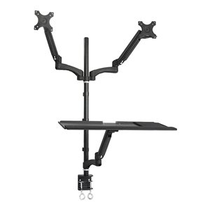 TygerClaw Gas Spring Sit-Stand Workstation for Dual Monitors