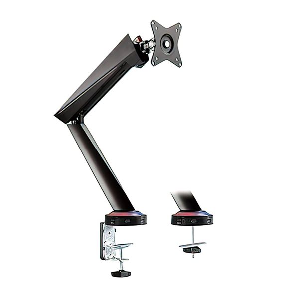 TygerClaw 17 to 32-in Monitor Arm with USB Desk Clam Mount
