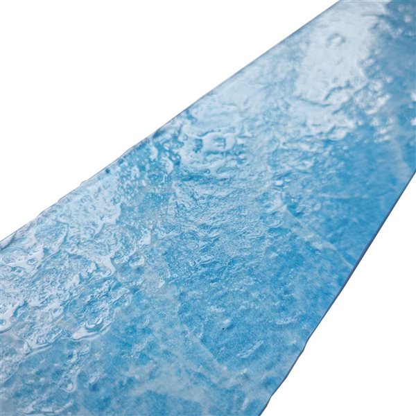 LuxySplash Esli Textured 3 x 12-in 3D Glass Subway Peel and Stick Wall Tile