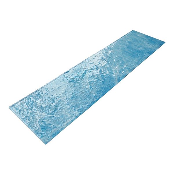 LuxySplash Esli Textured 3 x 12-in 3D Glass Subway Peel and Stick Wall Tile