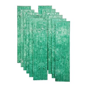 LuxySplash Esli Textured 3 x 12-in 3D Glass Subway Peel and Stick Wall Tile
