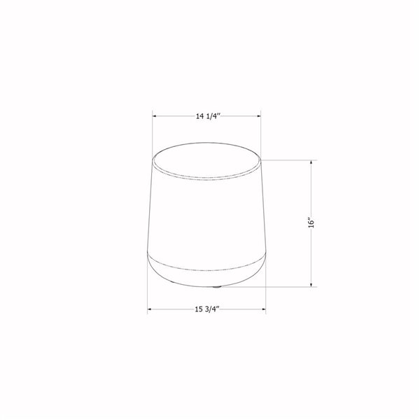 South Shore Furniture Dalya 15.75 dia x 16-in H White Plastic Outdoor Round Side Table