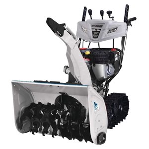 Hyundai HS7680E 30-in W 420cc Two-Stage Self-Propelled Gas Powered Tracked Snow Blower w/ Electric Start
